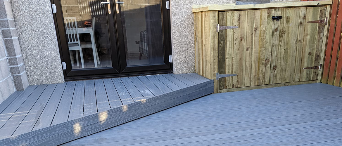 Composite decking area