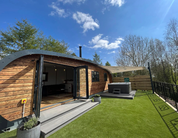 Completed artificial grass garden
