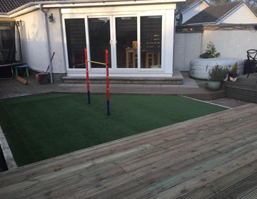 Raised area finished with Royal Grass