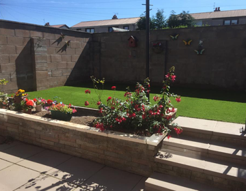 Artificial Grass installed to finish off a beatiful garden